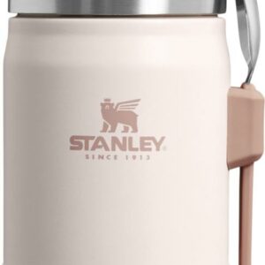 Bocal alimentaire Stanley Legendary avec fourchette rose personnalisé