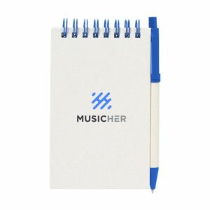 Carnet A6 bleu publicitaire