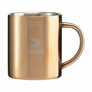 Mug en acier inoxydable doré publicitaire