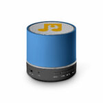 Enceinte bleu publicitaire