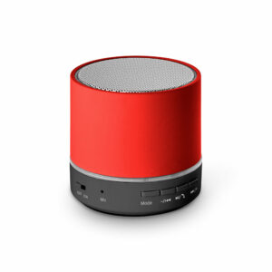 Enceinte rouge publicitaire