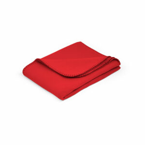 Couverture polaire rouge publicitaire
